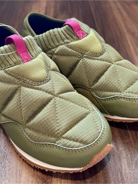 Teva reEMBER Olive Green Slip-On Sneaker with Pink Pull Tab 1125471
